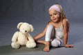 Young Girl And Teddy Bear