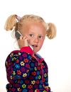 Young girl on telephone