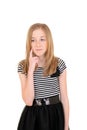 Young girl thinking Royalty Free Stock Photo