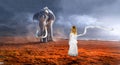 Surreal Elephant, Wildlife, Imagination, Girl