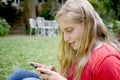 Young girl using a cellphone