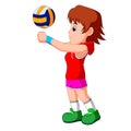 Young girl volleyball player Royalty Free Stock Photo