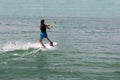 Young girl wakeboarder Royalty Free Stock Photo