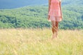 Young girl walk Royalty Free Stock Photo