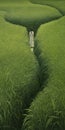 Endless Lawn: A Hiroshi Nagai-inspired Painting By Charles Angrand