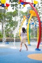 Young girl at water park Royalty Free Stock Photo