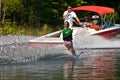 Young Girl Waterskiing