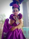 A young girl wearing traditional clothing typical of East Java