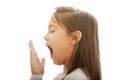 Young girl yawning Royalty Free Stock Photo