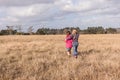 Young Girls Comforting Wilderness Reserve Royalty Free Stock Photo