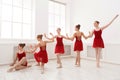 Young girls dancing ballet in studio Royalty Free Stock Photo
