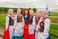 Young girls the member of the Polish folk dance ensemble GAIK.