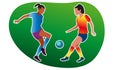 Young girls play soccer Royalty Free Stock Photo