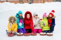 Young girls playing curling