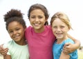 Young Girls In Playing In Park