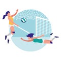 Young girls playing volleyball Royalty Free Stock Photo