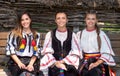 Young girls with Romanian traditional costume