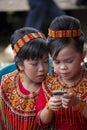 Young Girls at Toraja Funeral Ceremony