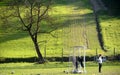 Young goalkeeper in a country soccer field