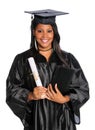 YOung Graduate Holding Diploma Royalty Free Stock Photo