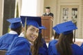 Young Graduate Student Attending Graduation Ceremony