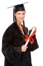 Young graduation woman