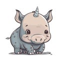 Young gray rhino. Baby rhino. Young gray rhino. Baby rhino.
