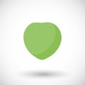 Young green coconut vector flat icon Royalty Free Stock Photo