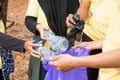 Young group volunteers cleaning rubbish