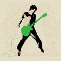 Young Guitar Player Vector