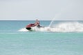 Young guy cruising on the caribbean sea Royalty Free Stock Photo