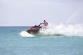 Young guy cruising on the caribbean sea Royalty Free Stock Photo