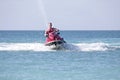 Young guy cruising on the caribbean sea Royalty Free Stock Photo