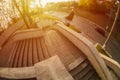 A young guy performs a side flip in the autumn park Royalty Free Stock Photo