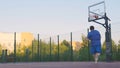 Young Guy Play Street Basketball