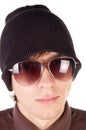 Young guy in sunglasses .