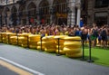 Young guys waiting for playing with the longest water slide entered in the Guinness Book of Records showed for the Costa Cruises F