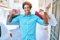 Young handsome african american man smiling happy Royalty Free Stock Photo