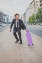 Young handsome Asian model posing with his skateboard Royalty Free Stock Photo