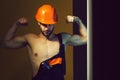 Sexy muscular man builder Royalty Free Stock Photo