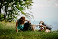 Passionate attractive casual couple dancing Royalty Free Stock Photo