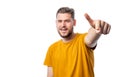 Man making yeah gesture Royalty Free Stock Photo