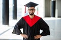 Young handsome Graduation indian Man Holding Certificate Royalty Free Stock Photo