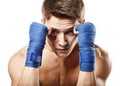 Young handsome male boxer Royalty Free Stock Photo