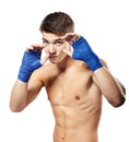 Young handsome male boxer Royalty Free Stock Photo