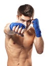 Young handsome male boxer Royalty Free Stock Photo