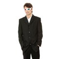 Young handsome man in 3d glasses Royalty Free Stock Photo