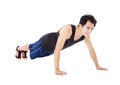 Young handsome man doing push up exercise Royalty Free Stock Photo