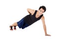 Young handsome man doing push up exercise Royalty Free Stock Photo