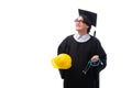 The young handsome man graduating from university Royalty Free Stock Photo